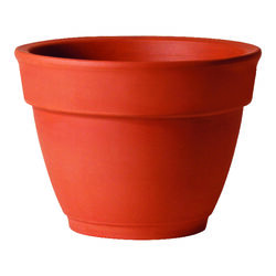 Deroma 6.3 in. H X 8.3 in. D Clay Traditional Planter Terracotta