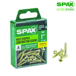 SPAX No. 6 S X 1 in. L Phillips/Square Flat Head Multi-Purpose Screws 40 pk