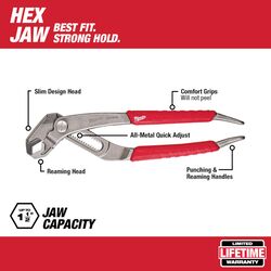 Milwaukee REAM & PUNCH 8 in. Forged Alloy Steel Slip Joint Pliers