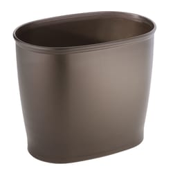 InterDesign Kent Black Plastic Oval Wastebasket