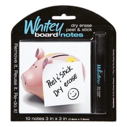Whitey Board 3 in. H X 3 in. W Self-Adhesive Dry Erase Notes