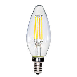 Satco acre C11 E12 (Candelabra) LED Bulb Warm White 40 Watt Equivalence 1 pk