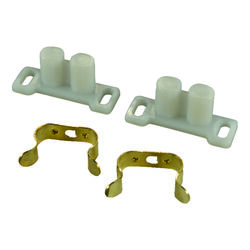 US Hardware White Metal/Plastic Catch and Clip For 2 pk