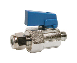 Dial 1/4 in. H X 1/8 in. W Brass Stainless Steel Ball Valve