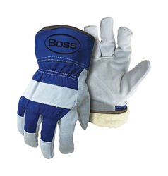 Boss Men's Indoor/Outdoor Insulated Work Gloves Blue/Gray L 1 pair