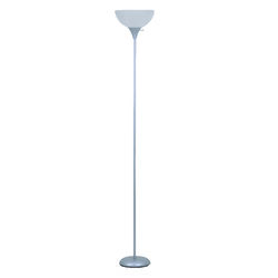 Living Accents 72 in. Satin Nickel Silver Torchiere Floor Lamp