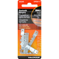 Hillman AnchorWire Silver Small Self-Leveling Hanger 1 lb 6 pk