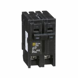 Square D HomeLine 100 amps Surge 2-Pole Circuit Breaker