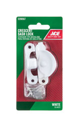 Ace White Chrome Sash Lock 1 pk