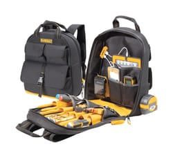 DeWalt 6 in. W X 19.75 in. H Ballistic Polyester Tool Charging Back Pack 23 pocket Black/Yellow