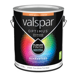 Valspar Optimus Semi-Gloss Basic White Tint Base Paint and Primer Interior 1 gal