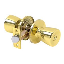 Tell Alton Bright Brass Steel Privacy Knob 3 Grade Right or Left Handed