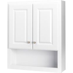 Bath Storage Cabinet Continental Cabinets 28 in. H X 23.25 in. W X 7.88 in. D Square Satin