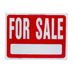 Hy-Ko Real Estate English Red Informational Sign 18 in. H X 24 in. W