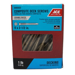 Ace No. 9 S X 2-1/2 in. L Square Pan Head Composite Deck Screws 1 lb 80 pk