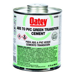 Oatey Green Transition Cement For ABS/PVC 32 oz