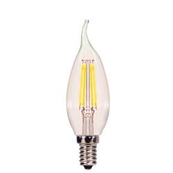 Satco acre CA11 E12 (Candelabra) LED Bulb Warm White 40 Watt Equivalence 1 pk