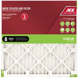 Ace 12 in. W X 20 in. H X 1 in. D Cotton 8 MERV Pleated Air Filter