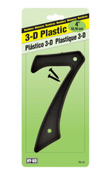 Hy-Ko 4 in. Black Plastic Nail-On Number 7 1 pc