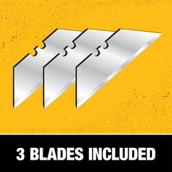 DeWalt 8-3/4 in. Folding Utility Knife Black/Yellow 1 pk