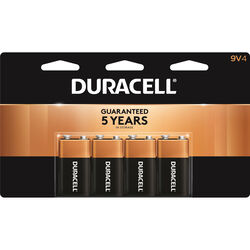 Duracell Coppertop 9-Volt Alkaline Batteries 4 pk Carded