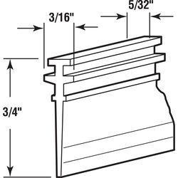 Prime-Line 3/4 in. H X 5/32 in. W Clear Frameless Shower Door Bottom Seal