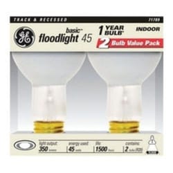 GE 45 W R20 Three Way Bulb Floodlight Incandescent Bulb E26 (Medium) Soft White 2 pk