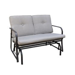 Living Accents Jefferson 2 Black Steel Double Glider Gray