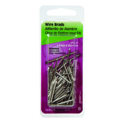 Hillman 17 Ga. G X 1 in. L Stainless Steel Brad Nails 1 pk 2 oz