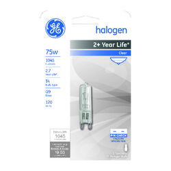 GE Edison 75 W T4 Specialty Halogen Bulb 1,100 lm White 1 pk