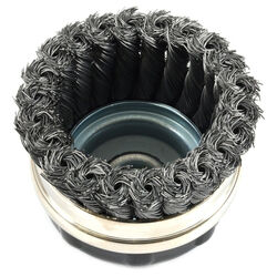 Forney 4 in. D X 5/8 in. S Knotted Steel Cup Brush 8500 rpm 1 pc