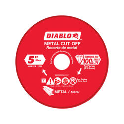 Diablo 5 in. D X 7/8 in. S Diamond Metal Cut-Off Wheel