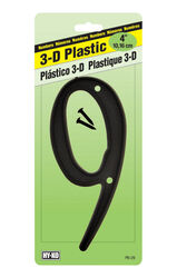 Hy-Ko 4 in. Black Plastic Nail-On Number 9 1 pc