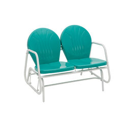 Jack-Post Turquoise Steel Glider Chair