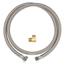 Ace Hardware 1/2 in. FIP T X 3/8 in. D Compression 48 in. Braided Stainless Steel Dishwasher