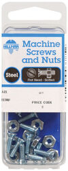 Hillman No. 8-32 S X 3/4 in. L Slotted Flat Head Zinc-Plated Steel Machine Screws 10 pk