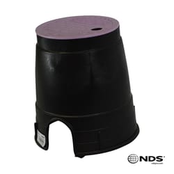 NDS Econo 8.5 in. W X 8.5 H Round Valve Box with Overlapping Cover Purple