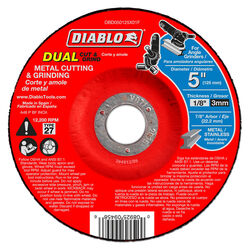 Diablo 5 in. D X 7/8 in. S Aluminum Oxide Cutting/Grinding Wheel 1 pc
