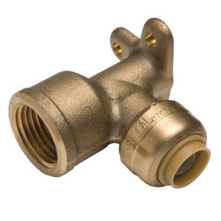 SharkBite 3/8 in. Push T X 1/2 in. D FPT Brass Drop Ear Elbow