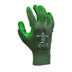 Showa Unisex Indoor/Outdoor Coated Work Gloves Green S 1 pair