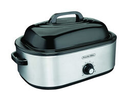 Proctor Silex Polished Chrome Black Aluminized Steel 18 qt Electric Roaster 9.8 in. H X 17.4 in.