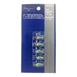 Celebrations Micro/5mm Multi-color 5 ct Replacement Christmas Light Bulbs