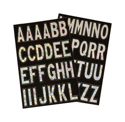 Hy-Ko 2 in. Silver Vinyl Self-Adhesive Letter Set A-Z 1 pc