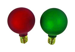 Celebrations Incandescent G40 Globe Multi-color 2 ct Replacement Christmas Light Bulbs
