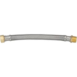 Ace 3/4 in. FIP T X 3/4 in. D MIP 12 in. Braided Stainless Steel Water Heater Supply Line