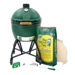 Big Green Egg 24 in. XLarge EGG Package with intEGGrated Nest/Handler Charcoal Kamado Grill and Sm