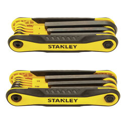 Stanley Multi-Size Metric and SAE Fold-Up Locking Hex Key Set 6.7 in. 17 pc