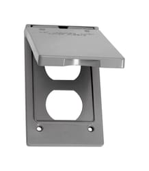 Sigma Electric Rectangle Metal 1 gang Vertical Duplex Cover For Wet Locations