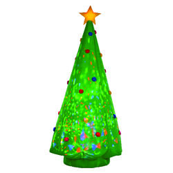 Gemmy Airblown LED White 8 ft. Inflatable Christmas Tree with Kaleidoscope Lighting