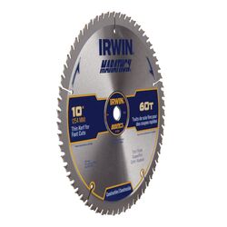 Irwin Marathon 10 in. D X 5/8 in. S Carbide Miter and Table Saw Blade 60 teeth 1 pk